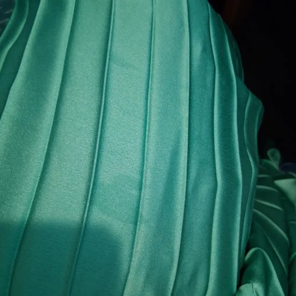 Abercrombie & Fitch Giselle pleated cut out maxi dress womens XL tall green